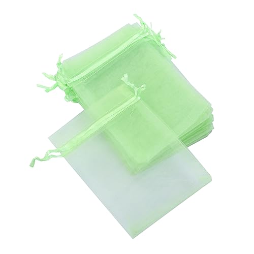 PRETYZOOM 100St Geschenktüten seidenband schienbeinschoner tape Kindergeburtstag pralinenverpackung geschenksackerl schöne Geschenktüte Süßigkeitentasche Netzgarn-Aufbewahrungstasche Green von PRETYZOOM