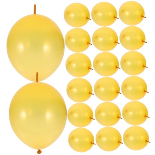 PRETYZOOM 100St Schwanzlatexballon Ballonsäulenständer-Kit Ballonpumpe Partyballons umwerben wild lebende Ballons Valentinstag-Ballons Schwanzballons aus Latex Ballondekor Emulsion Golden von PRETYZOOM