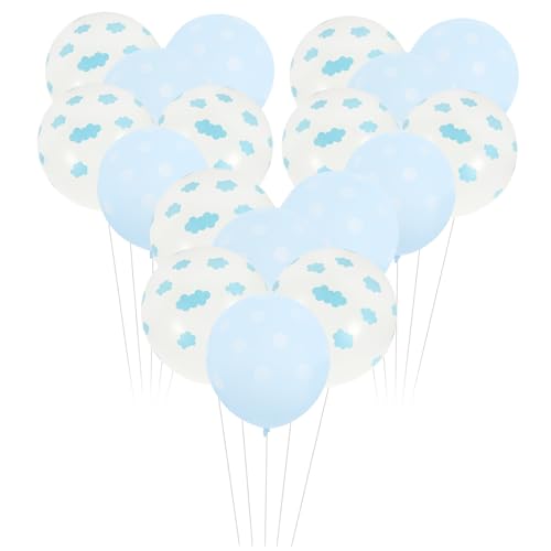 PRETYZOOM 100st Latexballons Babyballons Ballballons Festivalballons Hochzeitsbankett Dekoration Runde Luftballons Hellblaue Luftballons Ballons Für Hochzeitsfeiern Gedenkballons Blue von PRETYZOOM