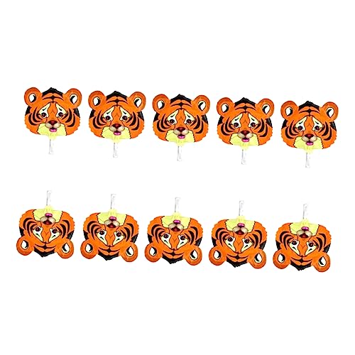 PRETYZOOM 10St Tiger-Ballon Tiere Ballons Ballon zum Tigerjahr Fiesta ' party decorations tierluftballone weihnachtsdeko Ballon zum Thema Tiere Luftballons mit Tigerkopf Aluminiumfolie von PRETYZOOM