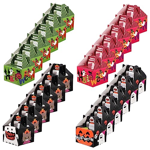 PRETYZOOM 120 STK Halloween-Tasche Halloween Halloween assecoires Halloween-Papierschachteln Aufbewahrungsbehälter für Süßigkeiten Keksdosen Bonbonschachteln aus Papier von PRETYZOOM