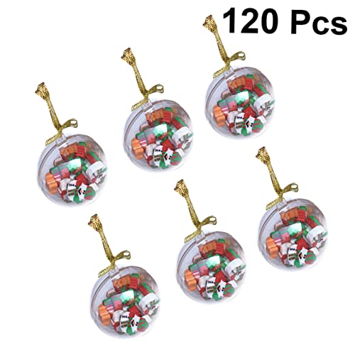 PRETYZOOM 120St Radiergummi transparent Tütenfüller für Weihnachtsfeiern kleine Mini-Radierer weihnachtsfeier liefert Christbaumschmuck Christbaumkugeln von PRETYZOOM