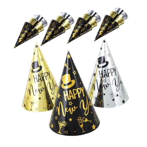 PRETYZOOM 15st Partyhut Für Das Neue Jahr Silvester Partyhüte Neujahrshüte Frohes Neues Jahr Hüte Kostüm Hüte Partyhüte Hüte Anziehen Lustige Hüte Halloween-hüte Kleid Hut Papier von PRETYZOOM