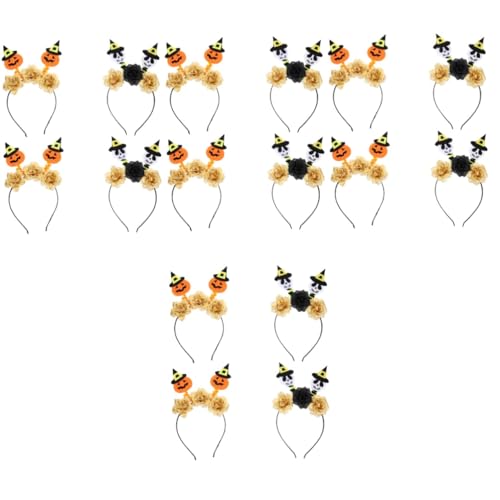 PRETYZOOM 16 Stk Kürbis-schädel-stirnband Kürbis-kopfschmuck Kinderkleidung Halloween-stirnbänder Für Frauen Halloween-kopfschmuck Kürbis Haarreifen Blumenstirnbänder Kinderkleider Metall von PRETYZOOM