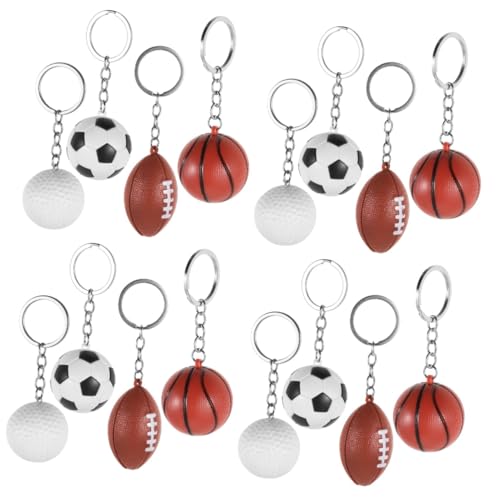 PRETYZOOM 16 Stk Sportperiphere Sportball-schlüsselanhänger Fußball-schlüsselanhänger Handtaschen-schlüsselanhänger Miniatur-anhänger Für Eine Sportballtasche Sport Schmuck Plastik von PRETYZOOM