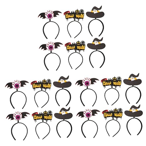 PRETYZOOM 18 Stk Halloween-Stirnband Filz-Party-Stirnband Cosplay-Halloween-Kopfschmuck Kürbis halloween haarreif halloween headband Halloween-Kostüm-Kopfschmuck Cosplay Hexenhut Kopfschmuck von PRETYZOOM