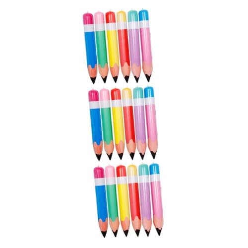 PRETYZOOM 18 Stk aufblasbarer Bleistift Aufblasbares Spielzeug mit Bleistift Übergroßer Bleistift riesiges Bleistiftdekor party dekoration riesiger bleistift Jumbo-Buntstifte PVC von PRETYZOOM