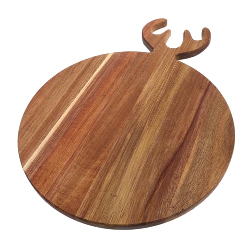 PRETYZOOM 1Stk Brotfach schneidebrett schneidbrett palet bread board käsebrett Weihnachtsvorspeisentablett Bretter Hüttenkäse mit Obst Platte Brotteller aus Holz Holztablett Buche Khaki von PRETYZOOM