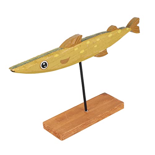 PRETYZOOM 1Stk Fischverzierung Hausdekorationen für zu Hause Meeresdekor nautische Fischfigur Wohnzimmer Dekoration Living Room Decoration Desktop-Ornament Desktop-Schmuck Holz Yellow von PRETYZOOM