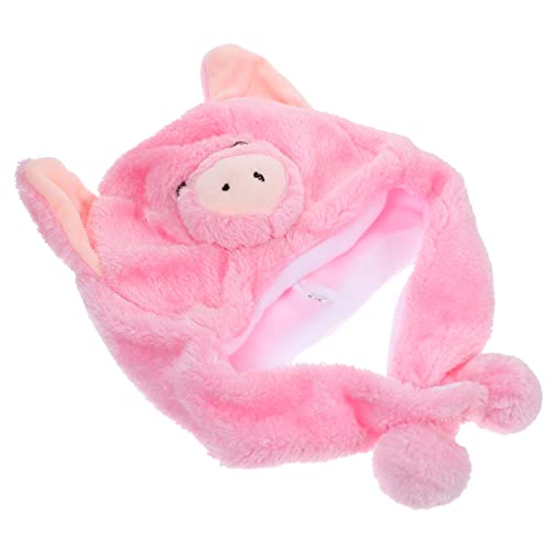 PRETYZOOM 1stk Kuscheltier Hut Neuartige Tierhüte Tiere Maskerade-partyhut Motorhaube Für Hase Tierkostüm Hut Neuheitenparty Tierischer Cosplay-hut Kappe Rosa Plüsch Und Pp Baumwolle von PRETYZOOM