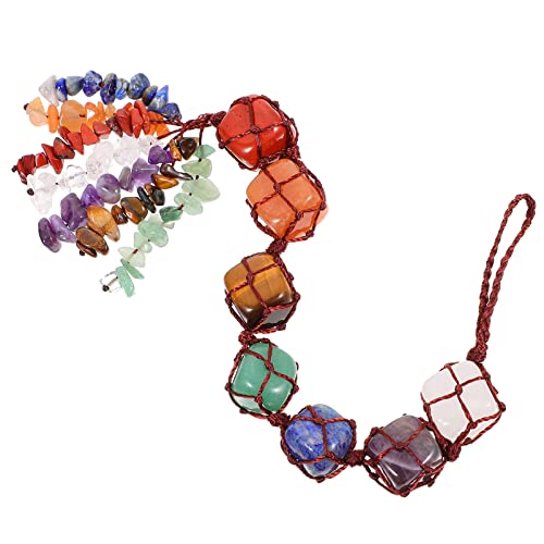 PRETYZOOM 1stk Verzierungen Aus Naturstein Ornamente Halskette Auto Perlen Chakra- Armbänder Anhänger Dekorationen Chakra-Baum Chakra Hängende Dekoration Wohnkultur Seil von PRETYZOOM