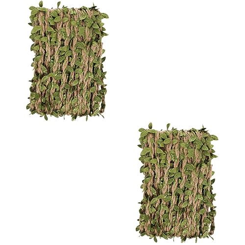 PRETYZOOM 2 Rollen Künstliches Seil Und Rattan Fake Blatt Pflanzengirlande Plantas Artificiales Decorativas para Forest Juteseil Künstliche Grüne Künstliche Ranken Simulationsseil von PRETYZOOM