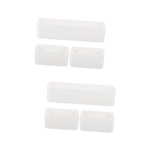 PRETYZOOM 2 Sätze Für Die Wand Wall Mounted Storage Box Familienorganizer Beutel Korb Kontrolle Wandmontierter Aufbewahrungshalter Plastik Weiß 3 Stück * 2 von PRETYZOOM