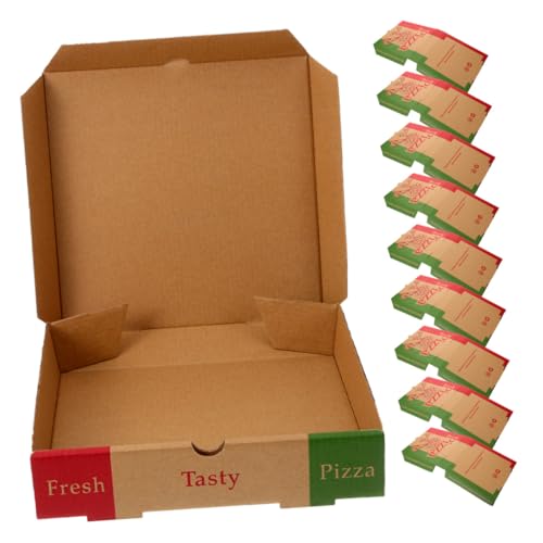 PRETYZOOM 2 Sätze Pizzakarton-verpackungskarton Pizzaschaufeln Pizzaschieber Pappkarton; Papierbox; Pappbox Pizza Verpackung Pizza-verpackungsschachteln Pizzableche Aus Papier 10 Stück * 2 von PRETYZOOM