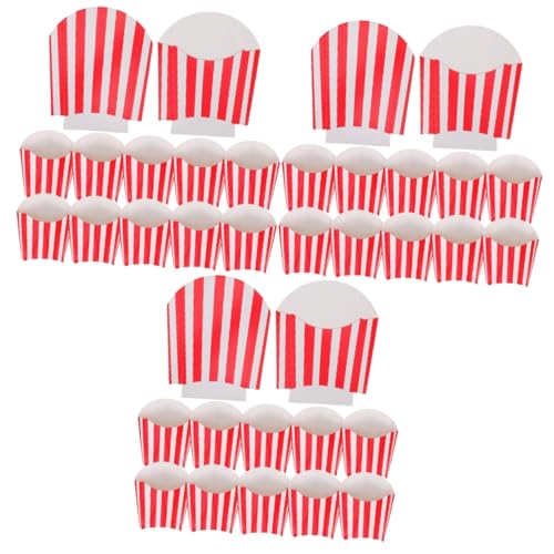 PRETYZOOM 2 Sätze Pommes-box Snackbox Pappschachtel Popcornbox Süßigkeiten Box Popcorn-box Popcorn-set Keksschaufel Popcorn-eimer Popcornhalter Popcornschachteln Backen Papier 50 Stück * 2 von PRETYZOOM