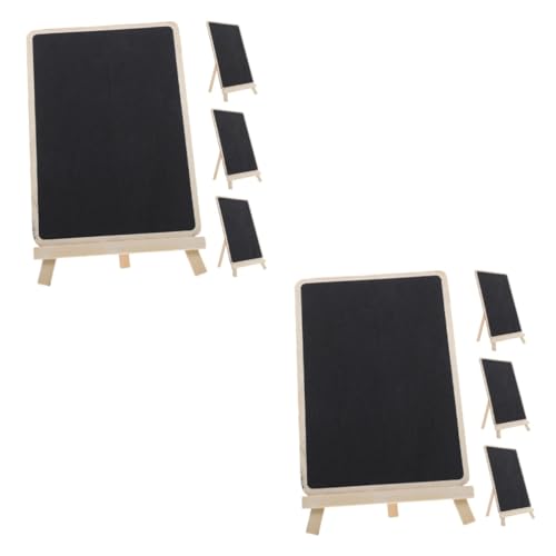 PRETYZOOM 2 Sätze Tafel Monitorständer Kabine Meeting-notizbuch Planke Geführtes Zeichenbrett Mini-whiteboard Bretter Whiteboard Für Die Wand Tischschild Kreide Buchsbaum Black 4 Stück * 2 von PRETYZOOM