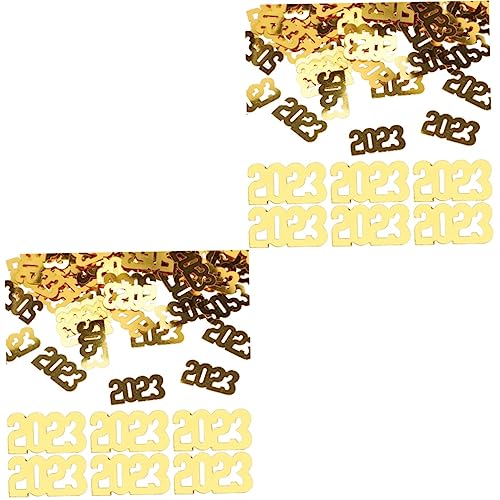 PRETYZOOM 2 Stück 5 2023 2023 Konfetti Hausdekorationen Für Zu Hause Partygeschenke 2023 Nye Dekorationen Multifunktionales Konfetti Dekoratives Konfetti Silvester Konfetti Golden Pvc von PRETYZOOM