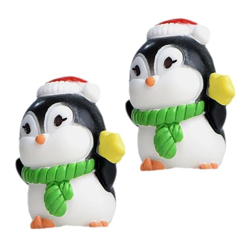 PRETYZOOM 2 Stück Mini Pinguin Figuren Niedliche Deko Für Puppenhaus Oder Terrarium Miniatur Landschaftsdekoration Perfekt Für Kreative Bastelprojekte Und Winterdekoration von PRETYZOOM