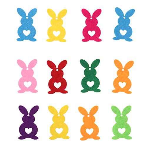 20 Stücke Ostern Bunny Dekorationen Festliche Ornamente Bunny Filz Bunny Decor Filz Bunny Dekorative Aufkleber Für Tasche von PRETYZOOM