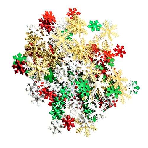 PRETYZOOM 200 Stück Weihnachtsdekoration Schneeflocken Tischkonfetti DIY Schneeflocken Set Weihnachtstisch Streusel Goblincore Raumdekoration Weihnachtsdekorationen Für Den von PRETYZOOM