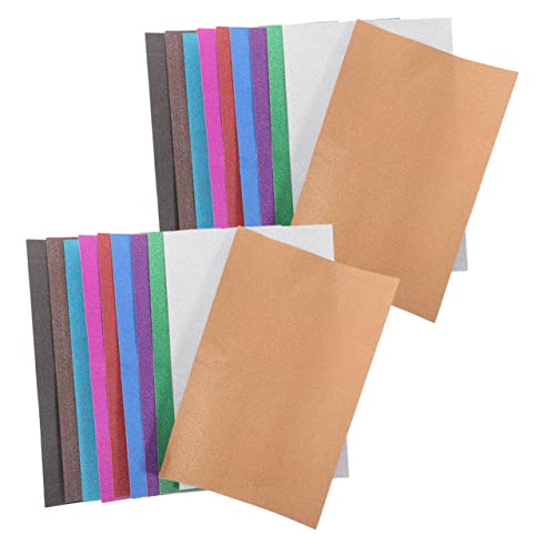 PRETYZOOM 20St Glitzerpapier Papier selber Machen Handarbeitspapier Glitzerkarton dekoratives Bastelpapier DIY-Papier verbandsschere fadenschere schulm farbiges Bastelpapier DIY-Material von PRETYZOOM