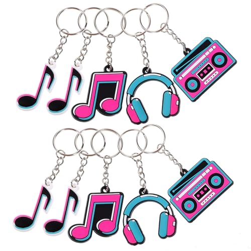 PRETYZOOM 20St Musik Schlüsselanhänger car keychain schlüsselanhänger für auto Schlüsselanhänger mit Musiknoten Tastenabdeckungen kreative Schlüsselanhänger Anhänger mit Musikmotiv PVC von PRETYZOOM