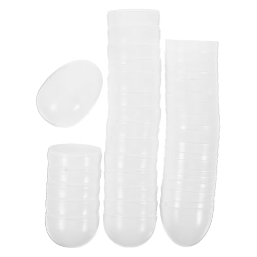 PRETYZOOM 20St Ostereier künstliches gefälschtes Ei Ei-Überraschungsspielzeug Ei-Ornamente unbemalte leere Eier zu öffnendes Osterei DIY handbemalte Eier Eierdekor Osterverzierung PVC Weiß von PRETYZOOM