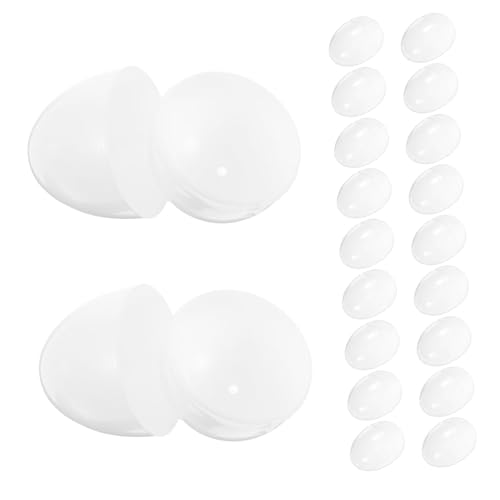 PRETYZOOM 20st Ostereier Weiße Eier Ei-überraschungsspielzeug Künstliches Gefälschtes Ei Ei-ornamente Leeres Osterei Eierhandwerk Unbemalte Leere Eier Eiermalerei Bemaltes Ei Ostern Pvc von PRETYZOOM