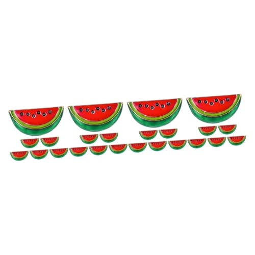 PRETYZOOM 24 Stk Brosche kragennadel Wassermelonen-Anstecknadel Wassermelone Mode ästhetische Anstecknadel Cartoon-Fruchtnadel Retro-Pullover-Clips Wassermelonen-Reversclip Zinklegierung rot von PRETYZOOM