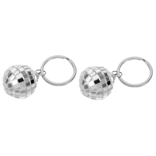 PRETYZOOM 2St Disco-Linsenkugel-Schlüsselanhänger Tasche Schlüsselanhänger Hängender Schlüsselanhänger als Ornament Ring pendant charms schlüsselkette bezaubernder Schlüsselanhänger von PRETYZOOM