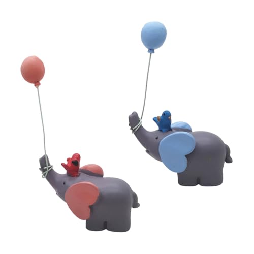 PRETYZOOM 2St Harzballon Elefant Toys Spielzeug Seiten markiese The Edith Eger geburtstagsmitgebsl Cartoon-Wohnkultur Elefantenfiguren Elefantenstatue Harztier zum Verschenken von PRETYZOOM