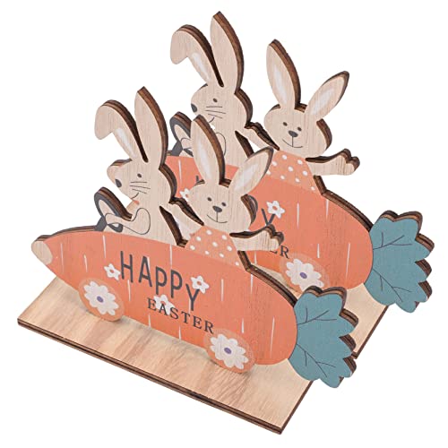 PRETYZOOM Ostern Holz Zeichen Bunny Auto Dekorationen Ostern Tisch Mittelstück Ostern Party Liefert Decor von PRETYZOOM