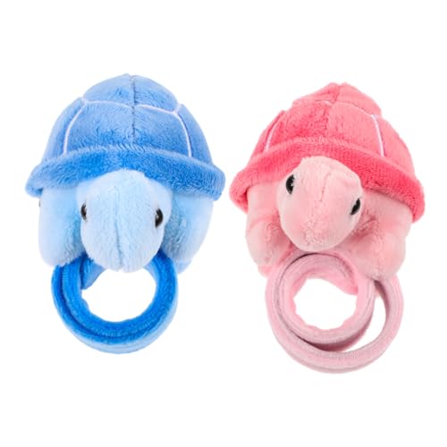 PRETYZOOM 2St Plüschring moebel Plush Toy Weiches Schildkrötenspielzeug aus Plüsch spielzeuge einhandzwinge Animal-Slap-Armbänder Schlagarmband Kuscheltiere von PRETYZOOM