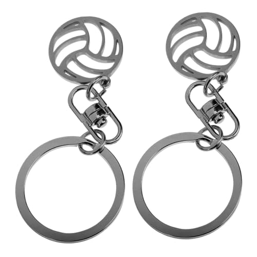 PRETYZOOM Volleyball-schlüsselanhänger-set Edelstahl-volleyball- Schlüsselband Volleyball-zubehör für Taschen und Sportbegeisterte von PRETYZOOM