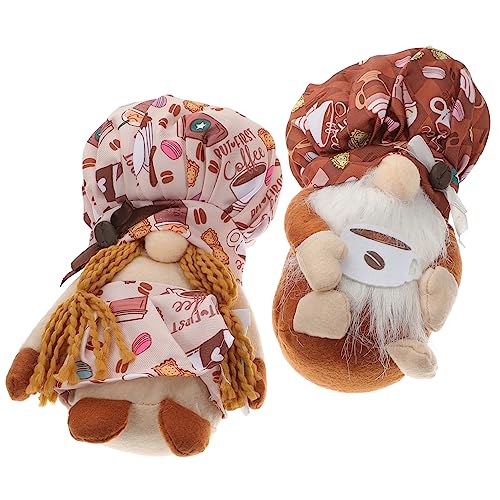 PRETYZOOM 2st Kaffee Plüschzwerg Ausgestopfter Gnom Gnomgeschenke Für Frauen GNOME Und GNOME Puppen Ferienzwerge Plüsch-GNOME- Gnom- Kaffeeecke Polyester von PRETYZOOM