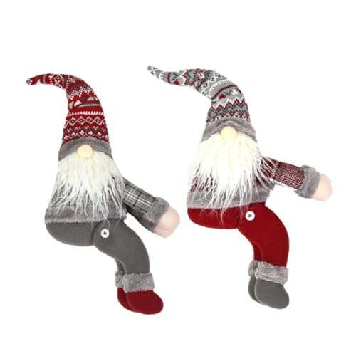 PRETYZOOM 2st Vorhang Tür Vorhang Schnalle Mini Dekorationen Christbaumspitzen Plüsch Weihnachtskugeln Weihnachtsvorhänge Weihnachtsmann Gefälscht Christbaumschmuck Gebürsteter Strickstoff von PRETYZOOM