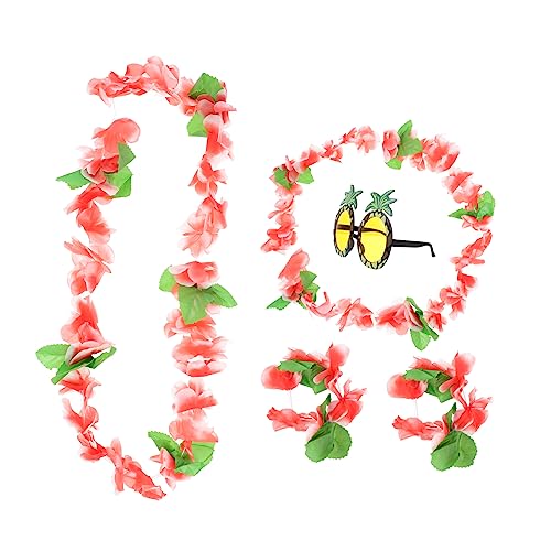 PRETYZOOM 3 Sätze Garland-Ananas-Gläser Blumengirlande mottoparty hawaii Herren hawaiianisches Outfit hawaiianische Luau-Leis Männer Sonnenbrille Hawaii-Themenstütze Hawaii-Girlande Plastik von PRETYZOOM