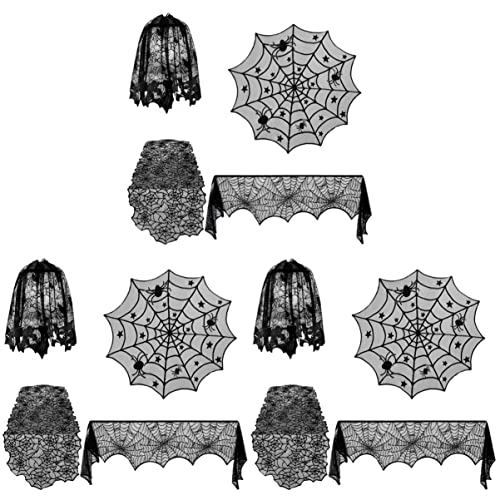 PRETYZOOM 3 Sätze Halloween-Dekoration Mantel Sensenmann Ruhe in Frieden Halloween Hängende Verzierung Teelicht Party Halloween-tür Im Freien Gotisch Kessel Dekorationen Polyester Black von PRETYZOOM