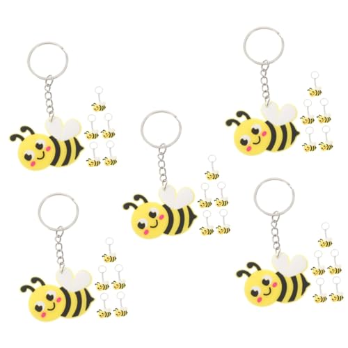 PRETYZOOM 30 Stk Biene Schlüsselanhänger süße kawaii Schlüsselanhänger Taschenanhänger schlüsselbund anhänger bienen schlüsselanhänger Bienen-Schlüsselanhänger-Dekor Gastgeschenke Metall von PRETYZOOM