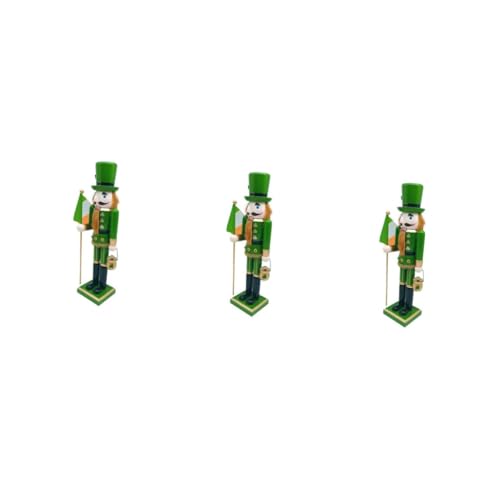 PRETYZOOM 3St 3broken Nutcracker Anhänger zum St. Patricks Day st. Patricks Day hängende Ornamente holzfigur st. Patrick's Day Dekoration zum Aufhängen St. Patrick's Day Anhänger Green von PRETYZOOM