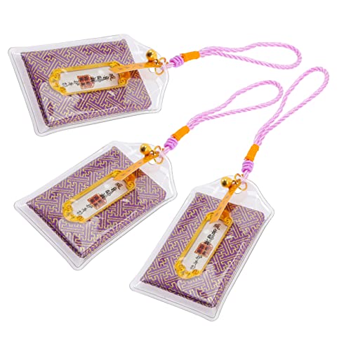 PRETYZOOM 3St Königlicher Beutel - Halskette Glück Ornamente Reize feng gürteltasche gartasche Rune zaubernüsse Auto Omamori Anhänger Omamori für Plastik Violett von PRETYZOOM