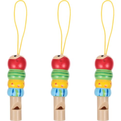 PRETYZOOM 3St Pfeife kinderinstrumente musikinstrumente Mouth harp für Kleinkinder Kreatives Kinderspielzeug Kleinkindbedarf Bildungsspielzeug Massivholz Colorful von PRETYZOOM