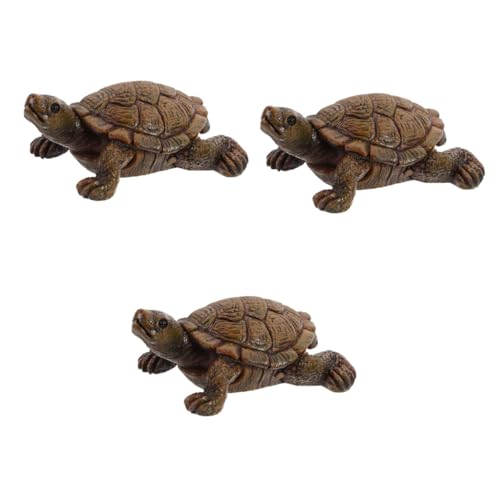 PRETYZOOM 3St kleine Schildkrötenverzierung Schildkröte Dekoration Harz Schildkröte Figur Statue schmücken Schildkrötenmodell Schildkröten-Simulationsmodell Schreibtisch Puppe Spielzeug von PRETYZOOM