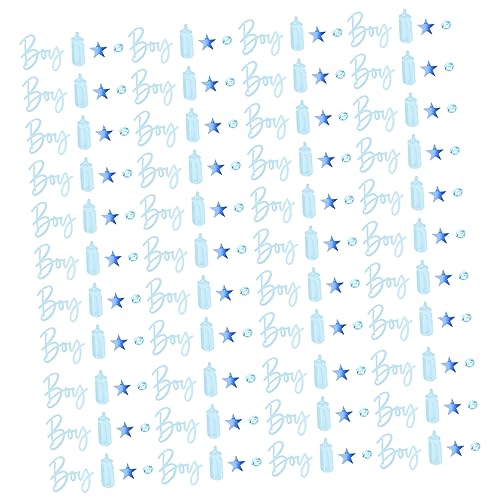 PRETYZOOM 4 Packungen Boygirl Konfetti girsch Geschlecht enthüllen Tischdekorationen Tabelle zum Aufdecken des Geschlechts Geschlecht enthüllt Konfetti Babyparty Konfetti Papier Blue von PRETYZOOM