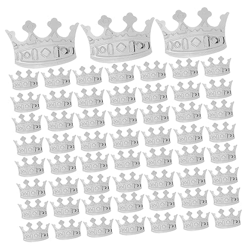 PRETYZOOM 4 Packungen Konfetti Tiara-Party silberne Tischdeko Tischdekorationen Krone ausgeschnitten Esstisch hochzeitsdeko hochzeits dekoration Tischstreuung Partyzubehör PVC Silver von PRETYZOOM