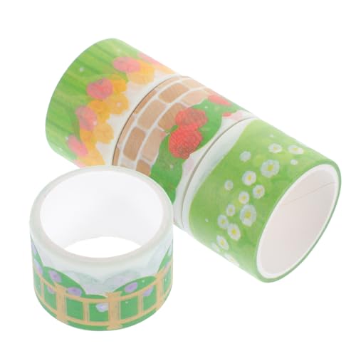 PRETYZOOM 4 Rollen Handbuch Dekoration dekoratives Klebeband Blumen-Washi-Tape Klebeband zur Kartengestaltung DIY the washi tape duct tape bunt Planer liefert Handbuch Dekore selbstklebend von PRETYZOOM