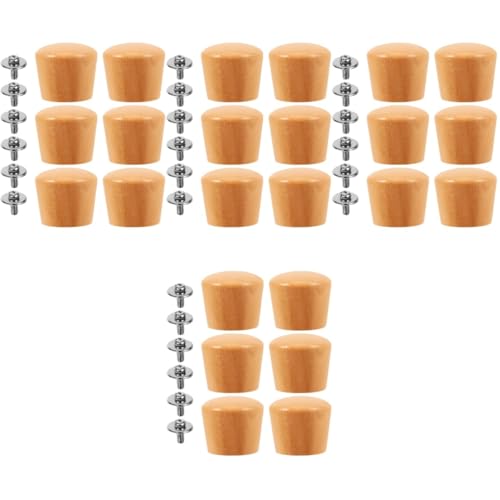 PRETYZOOM 4 Sätze Deckelperle Für Milchtopf Deckel Für Pfanne Kommode Milchtopfdeckelknopf Topfgriff-ersatzteil Schrauben Austausch des Topfdeckelknopfs Nudeltopf Abdeckung Holz 6 Stück * 4 von PRETYZOOM