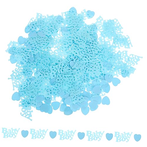 PRETYZOOM 4 Sätze Konfetti -dusche-ornament Esstischdekoration -dekorationen Verzierungen Tischdekorationen Babyparty-party-tischstreuung Babyparty-dekoration Blue Plastik von PRETYZOOM