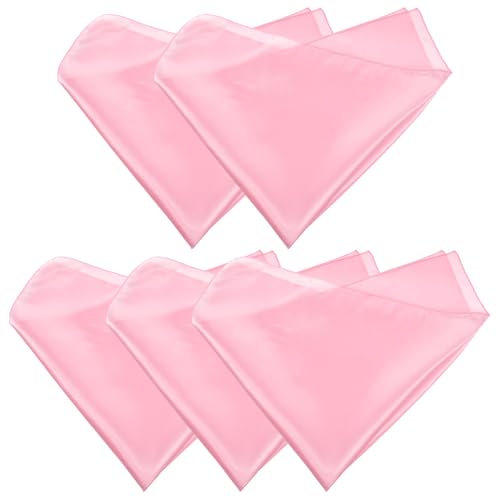 PRETYZOOM 4 Sätze Serviette Tischdecke Party Pailletten Petrol Satin Satin Rosa 5 Stück * 4 von PRETYZOOM