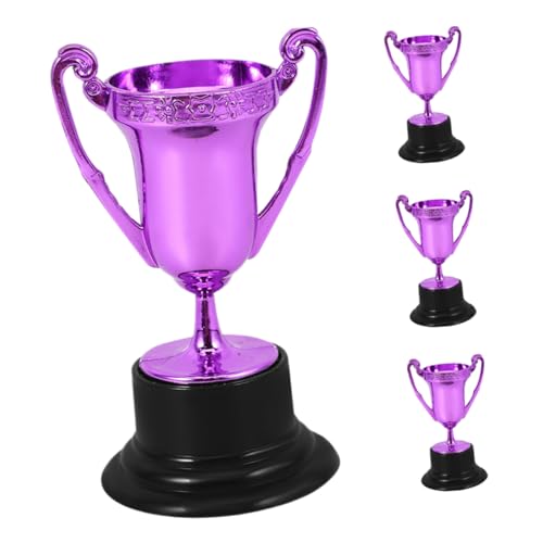 PRETYZOOM 4 Stück Mini-trophäe Kinderpreis Trophäe Preisverleihungstrophäe -trophäe-Requisite Massenspielzeug Für Preise Trophäen Für Spiele Feier-trophäen- Plastik Violett von PRETYZOOM